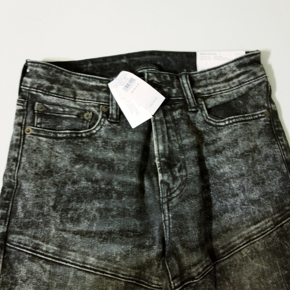 American Eagle Men's Black Acid Wash Next Level Flex Stacked Skinny Jeans 30x32 - Picture 5 of 12